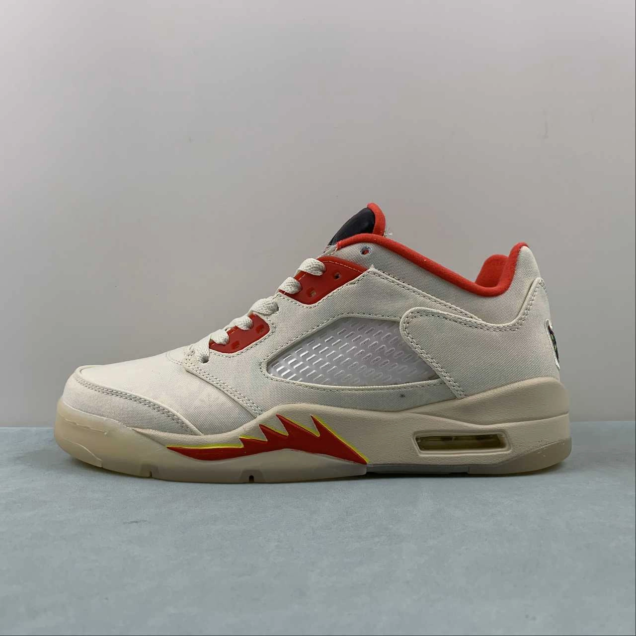 Ankle Lock Structure Air Jordan 5 Retro Low CNY 2021 Chile Red Opti Yellow DD2240-100