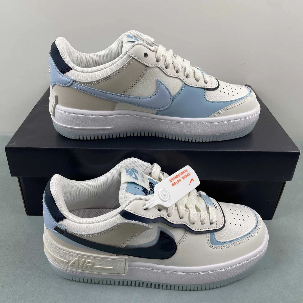 Match Ready Air Force 1 Shadow Sail Glacier Blue Coconut Milk Armory Navy DZ1847-107