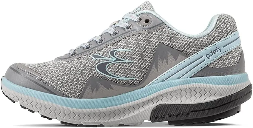 G-DEFY Mighty Walk Women’s Orthopedic Walking Shoe | VersoShock Technology for Pain Associated with Running | Prolonged Standing | Arch Support | Diabetic Shoes | Wide Shoes | Free Custom Orthotic