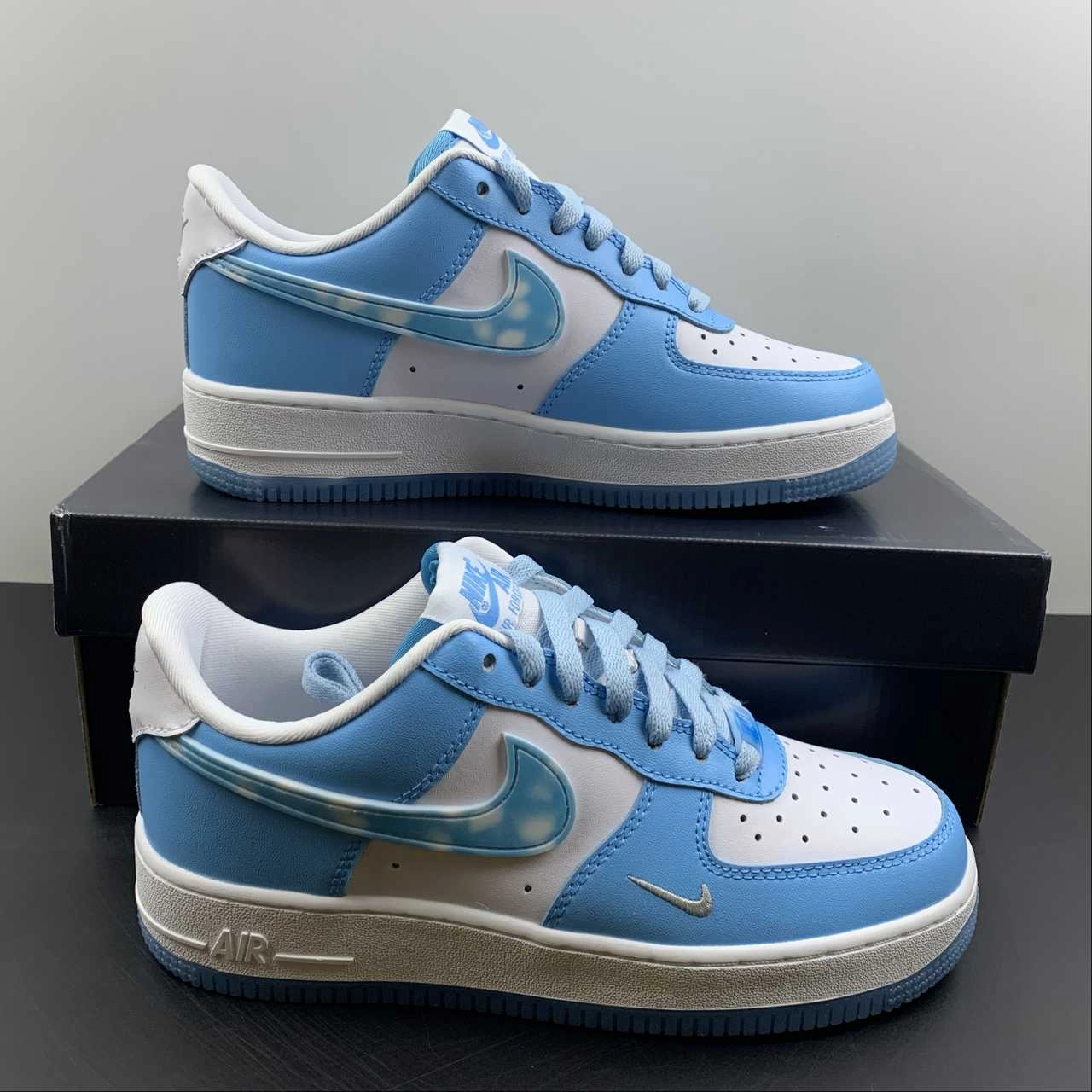 Lace Free Air Force 1 Low Nail Art White University Blue DX2937-100