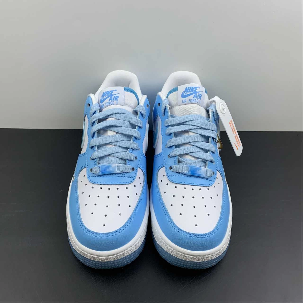 Air Force 1 Low Nail Art White University Blue DX2937-100 Casual Elegance Metal Pop