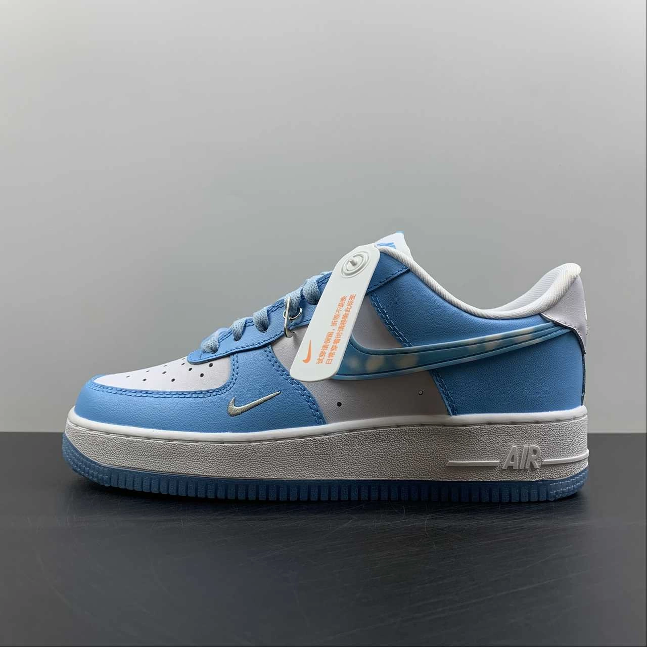 Air Force 1 Low Nail Art White University Blue DX2937-100 Minimal Style