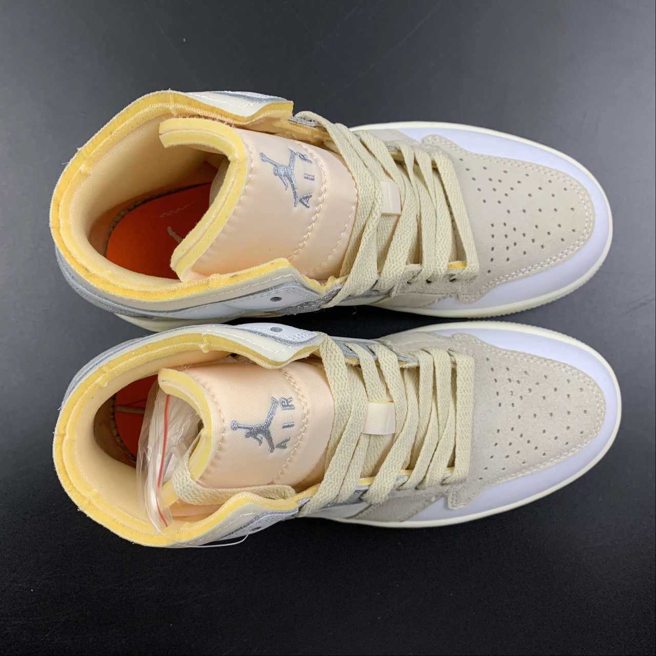 Vibration Dampening Anti fungal Air Jordan 1 Mid SE CRAFT White Neutral Grey-Phantom (2022)