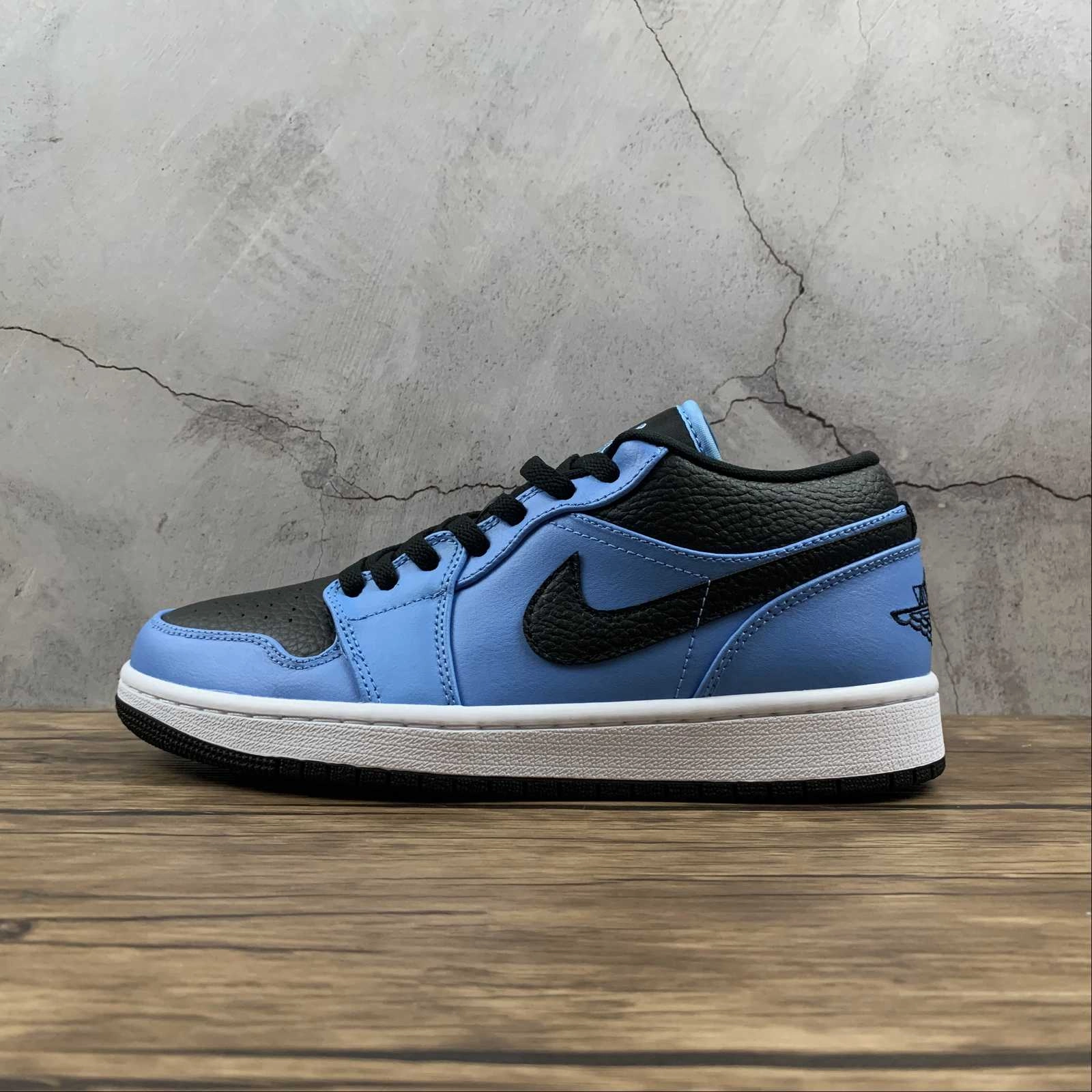 Classic Control Modern Frame Air Jordan 1 Low University Blue Black-White 553558 403