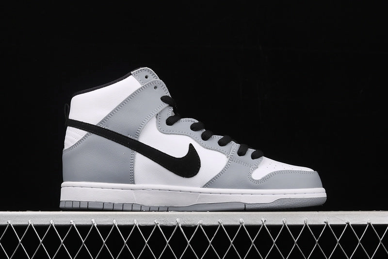 Rubber Sole Stylish Support SB Zoom Dunk High Pro Ligeht Grey White