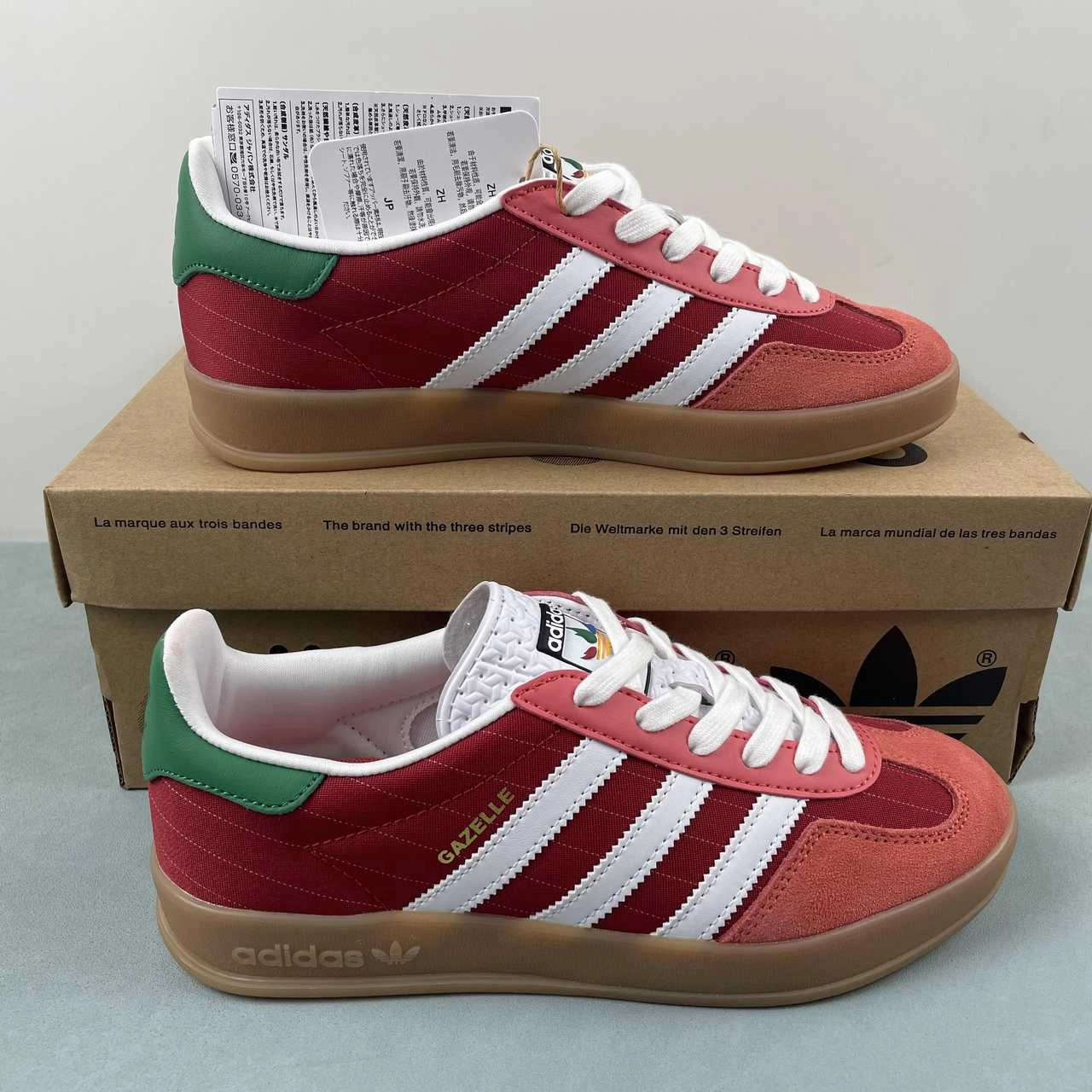 Break Ready Heat Step Adidas Gazelle Indoor Olympic Pack Better Scarlet Cloud White Gum IF9641