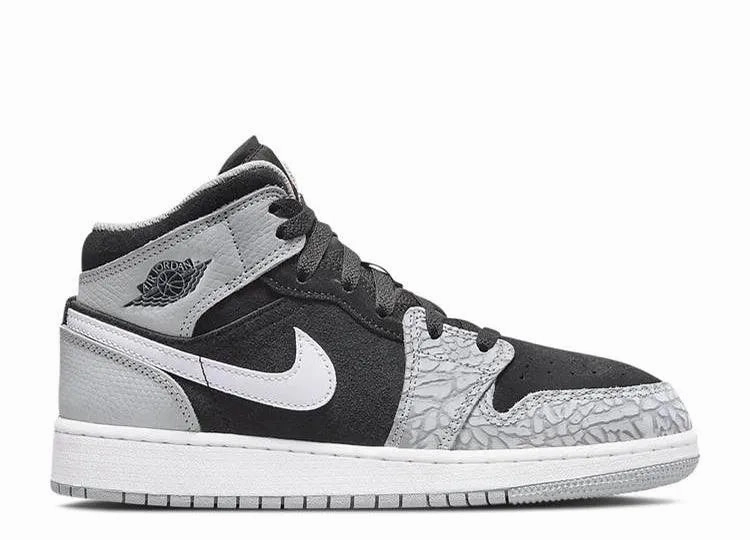 Calm Move Neutral Style Air Jordan 1 Mid Elephant Toe (GS)