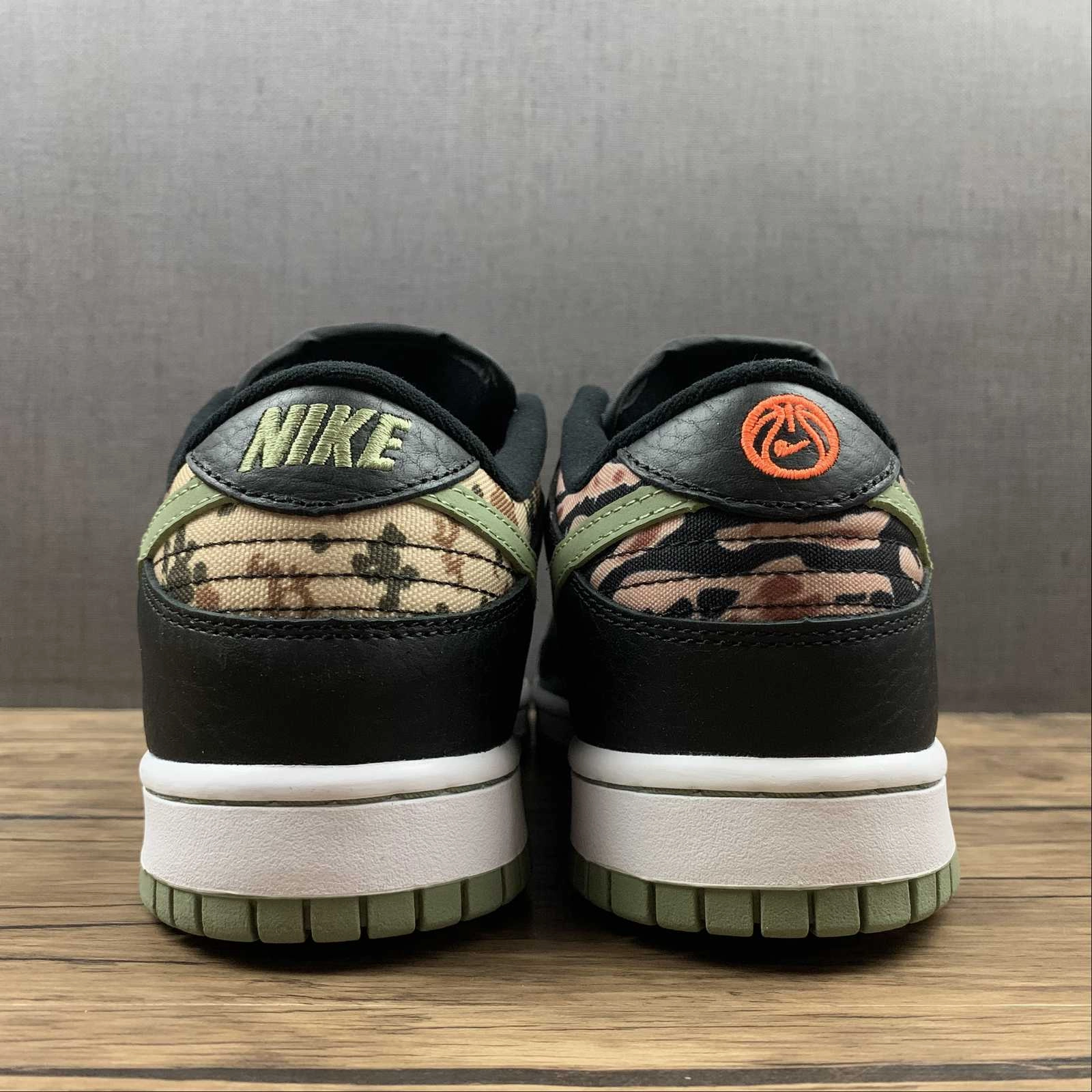 Any Terrain SB Dunk Low Crazy Camo Black Multi Olive DH0957-001