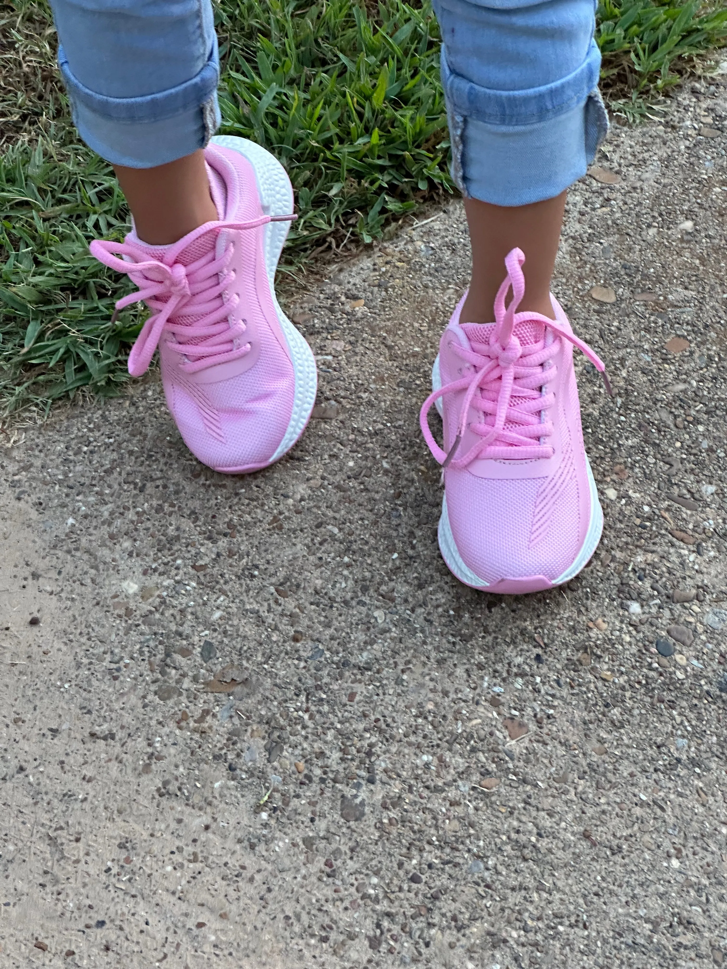 Girls Tennis Shoes/Pink-Hop-23K