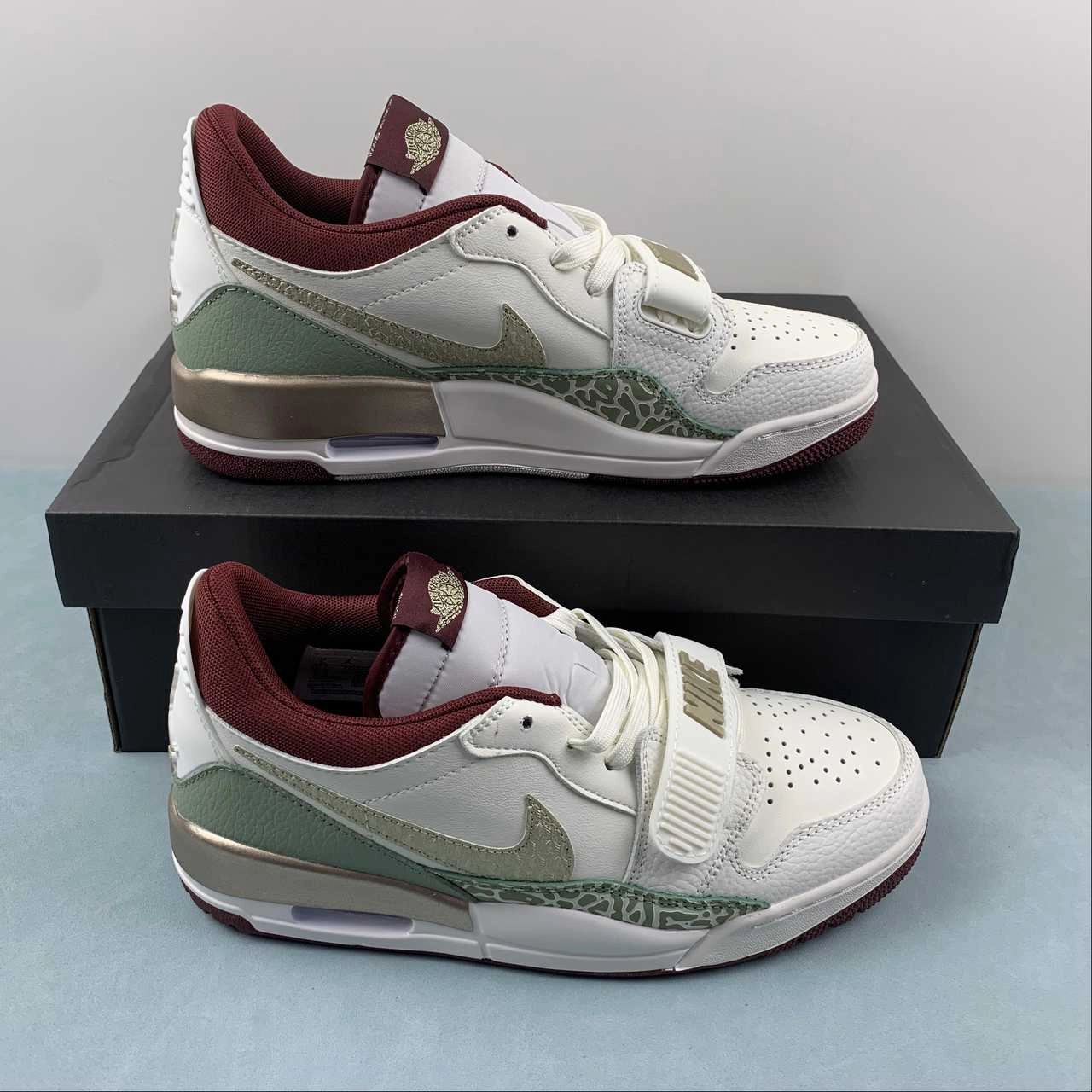 Air Jordan Legacy 312 Low Year Of The Dragon Sail Metallic Gold Grain Phantom FZ5047-120 Easy Ride