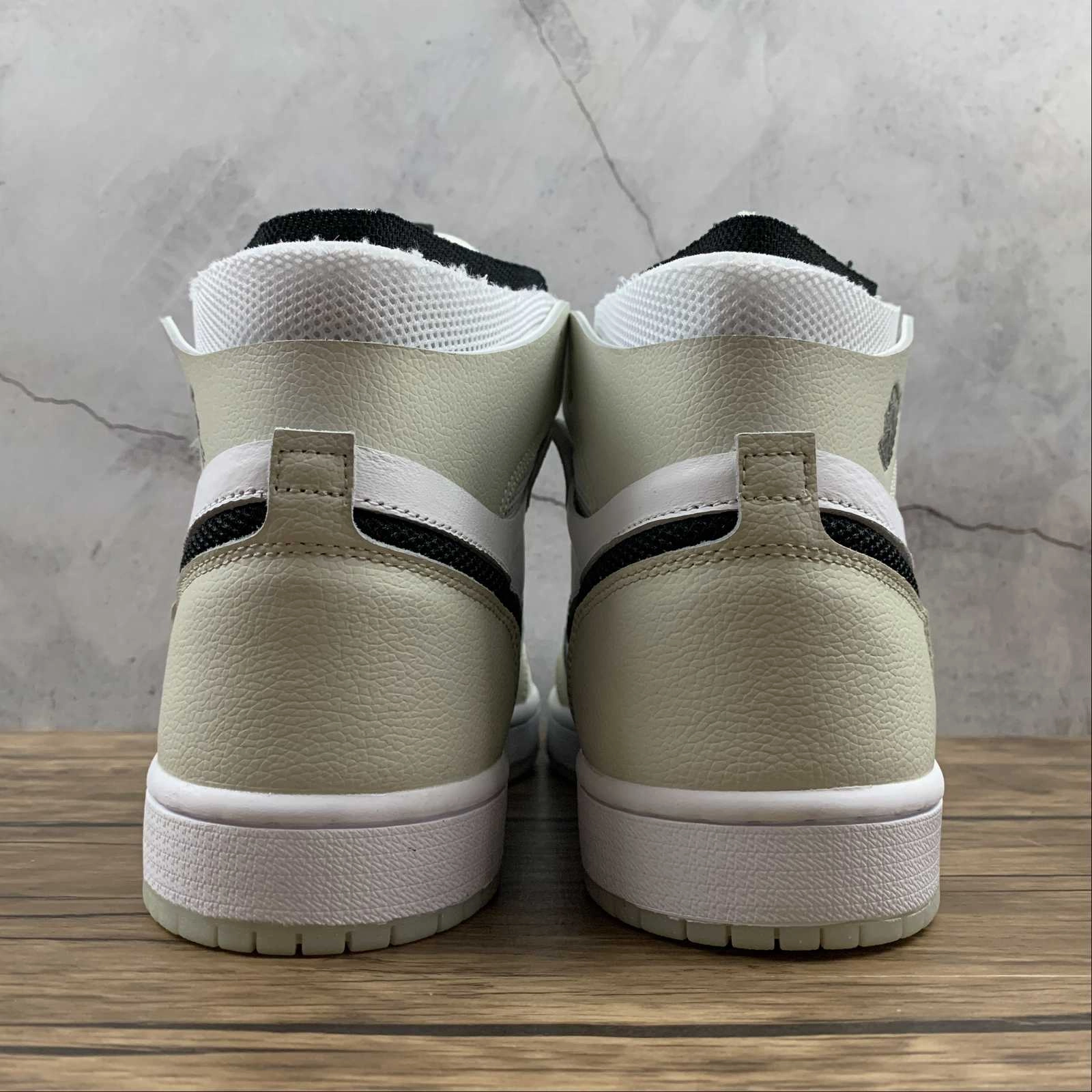 Modern Street Every Occasion Air Jordan 1 High Zoom Comfort Light Bone White Black CT0979-002