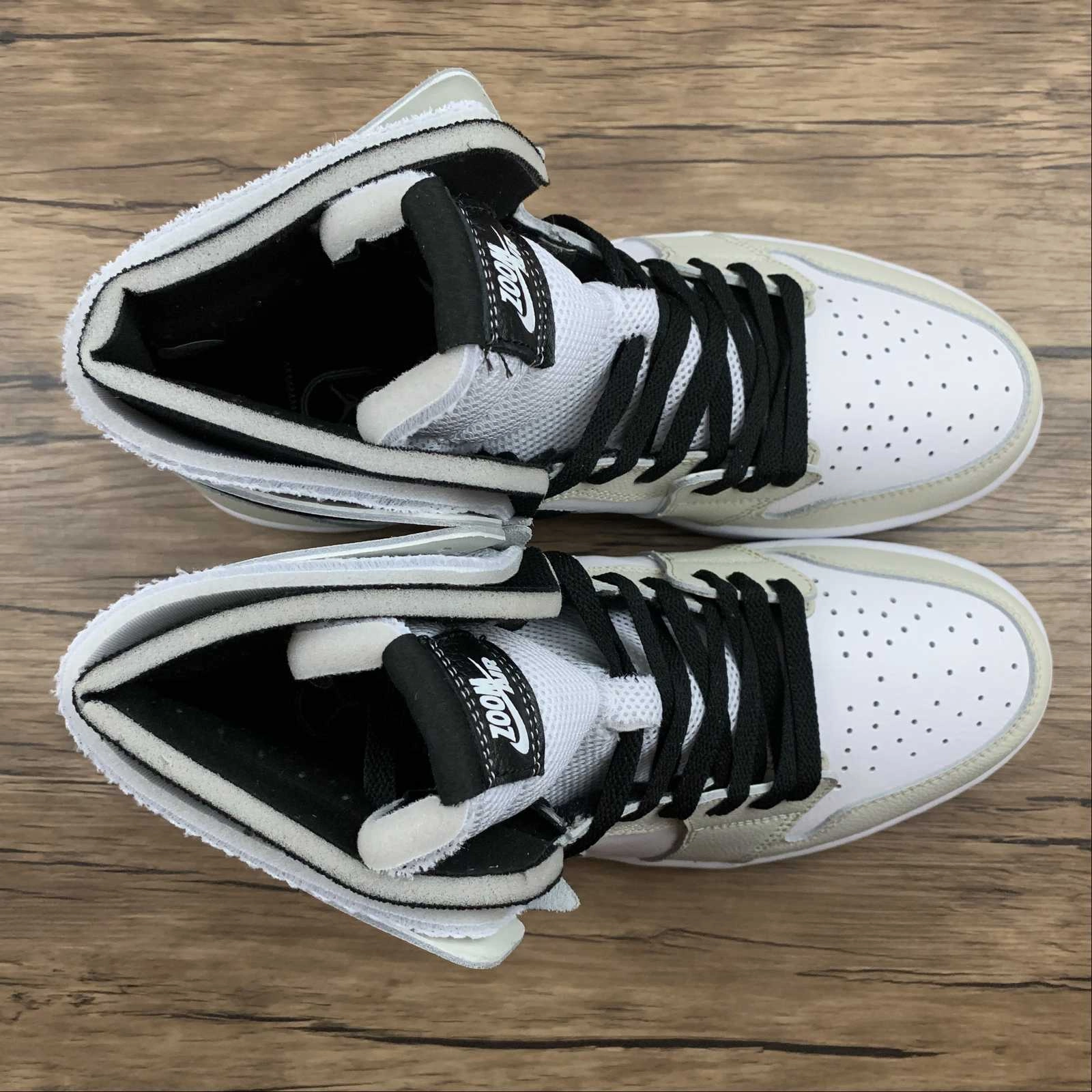 Air Jordan 1 High Zoom Comfort Light Bone White Black CT0979-002 ventilation channels