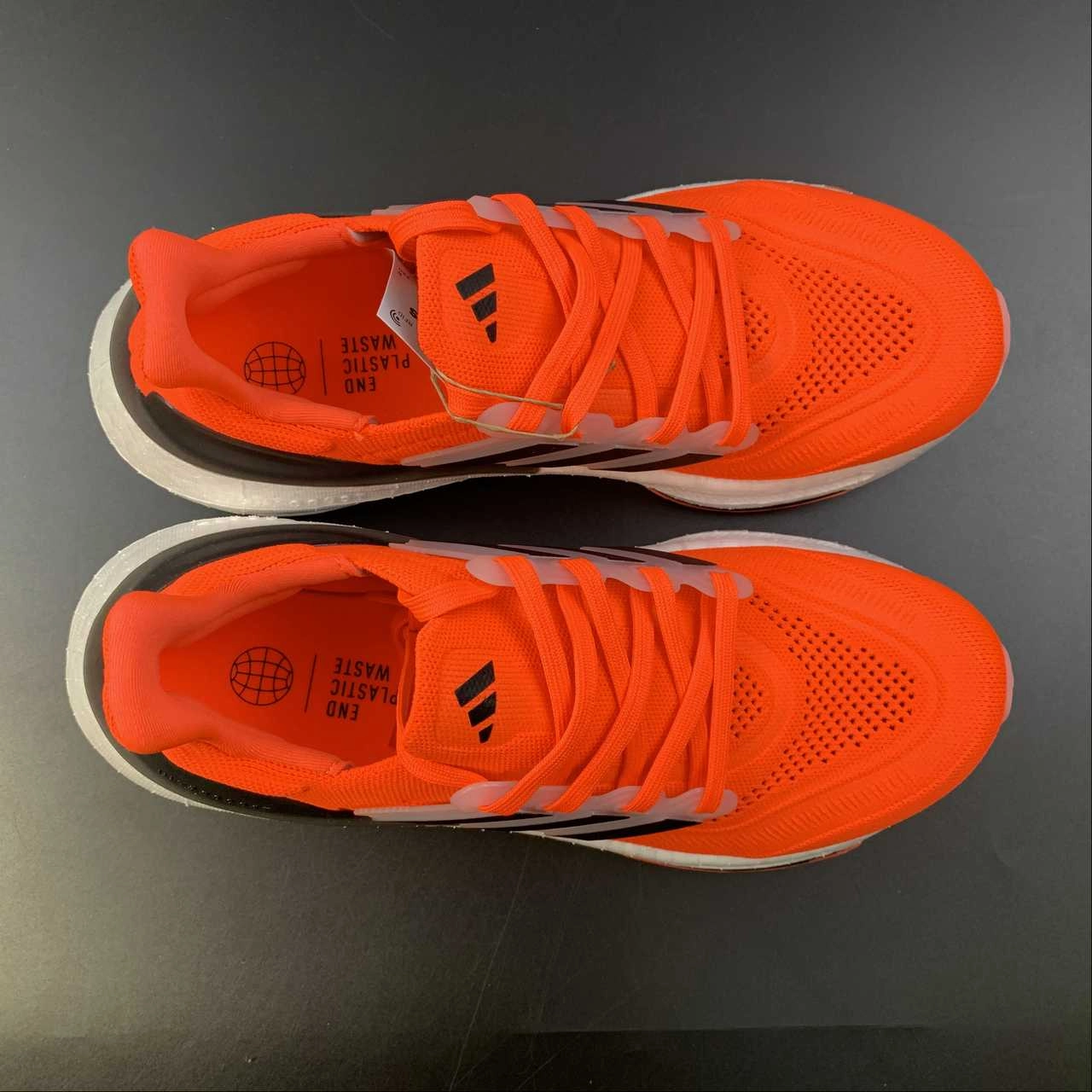 recycled material shoes Adidas Ultraboost Light Solar Red Core Black Cloud White HQ6341