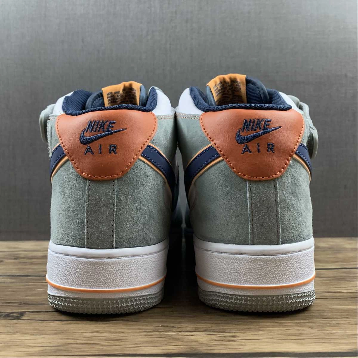 Air Force 1 07 Mid Midnight Blue Dark Orange Grey CQ5059-203 Light Layers