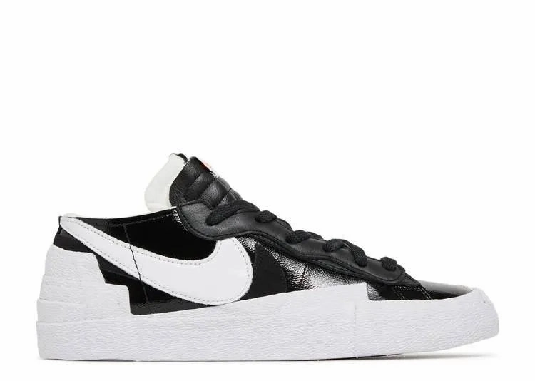 rubber Nike Blazer Low Sacai Black Patent