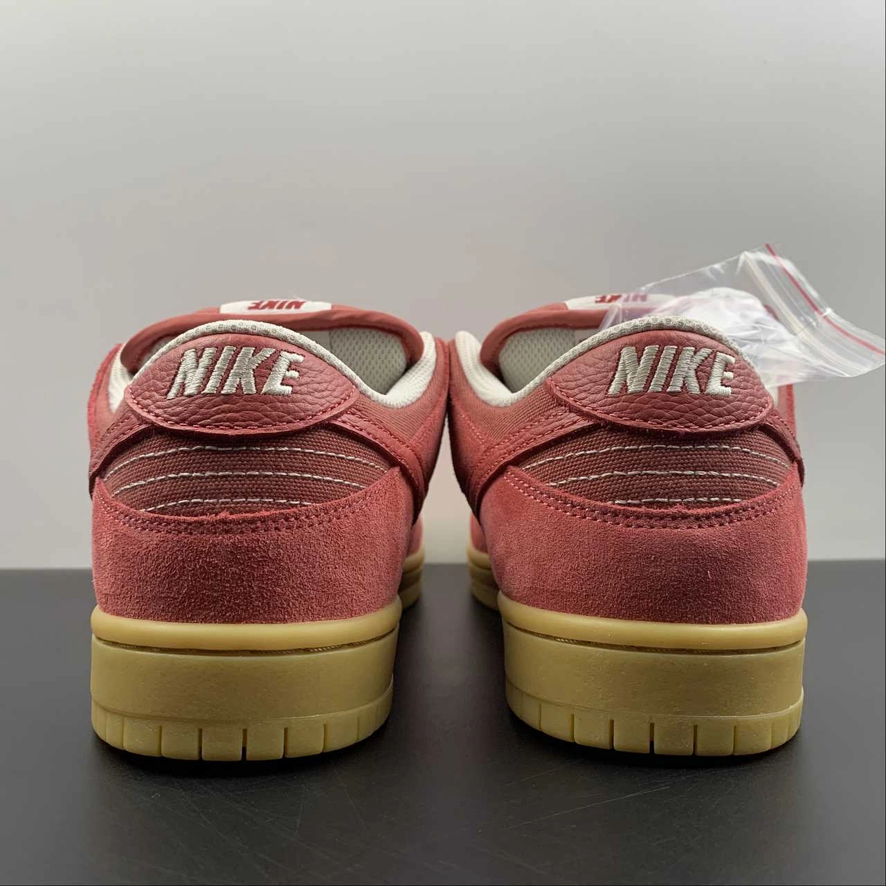 High Top Design SB Dunk Low Adobe Red Gum DV5429-600