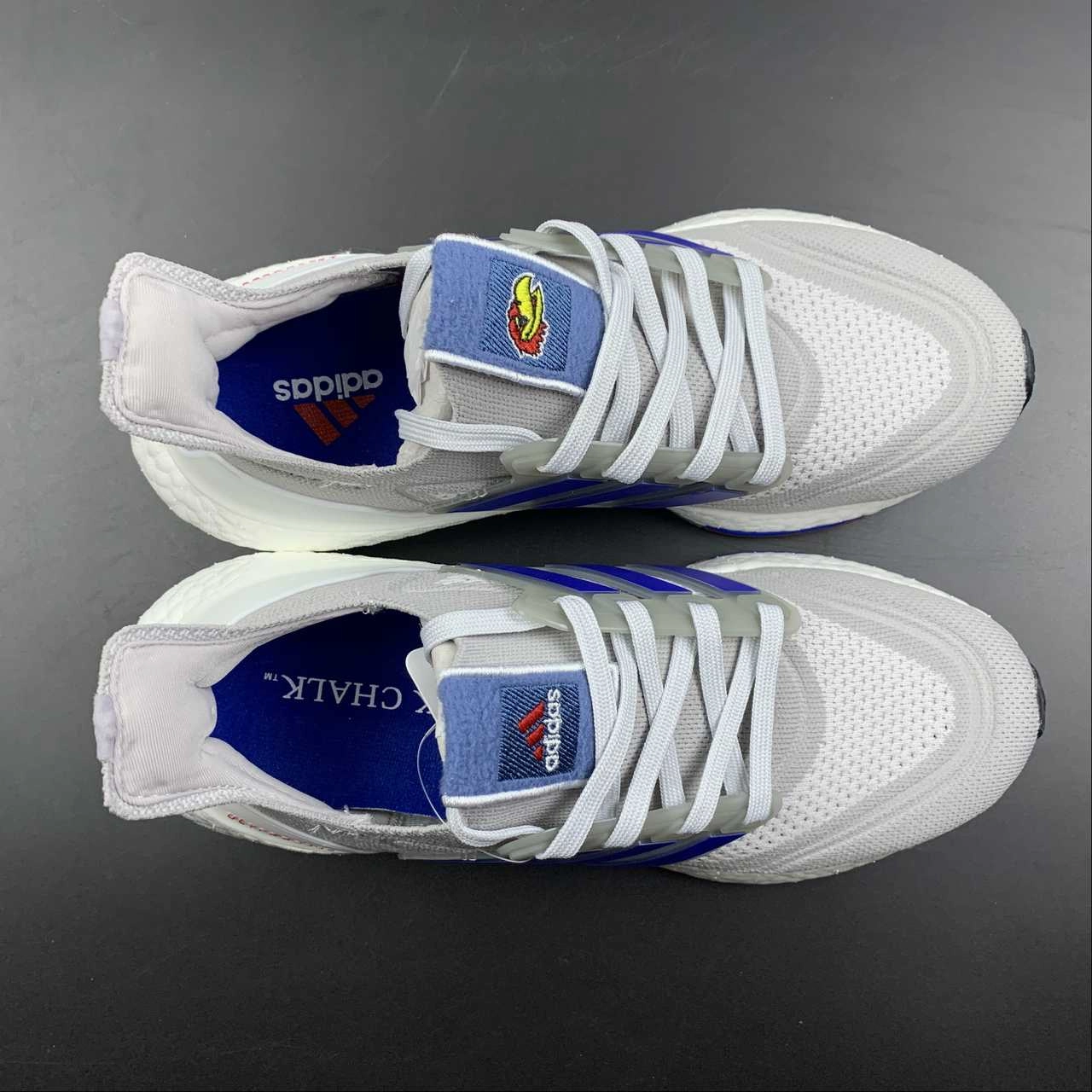 Adidas UltraBoost 21 Kansas Grey Royal Blue GX7969 Outdoor Active Padded flexibility