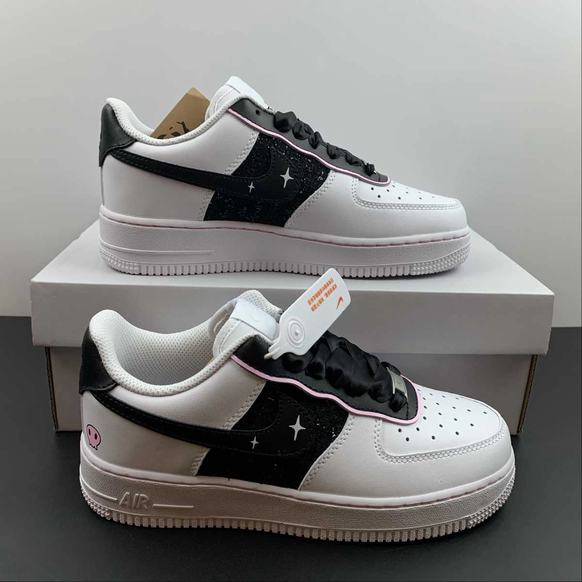 Slip   On Style Lake Jog Air Force 1 07 Low Ufo Star White Black White Pink DD8959-100