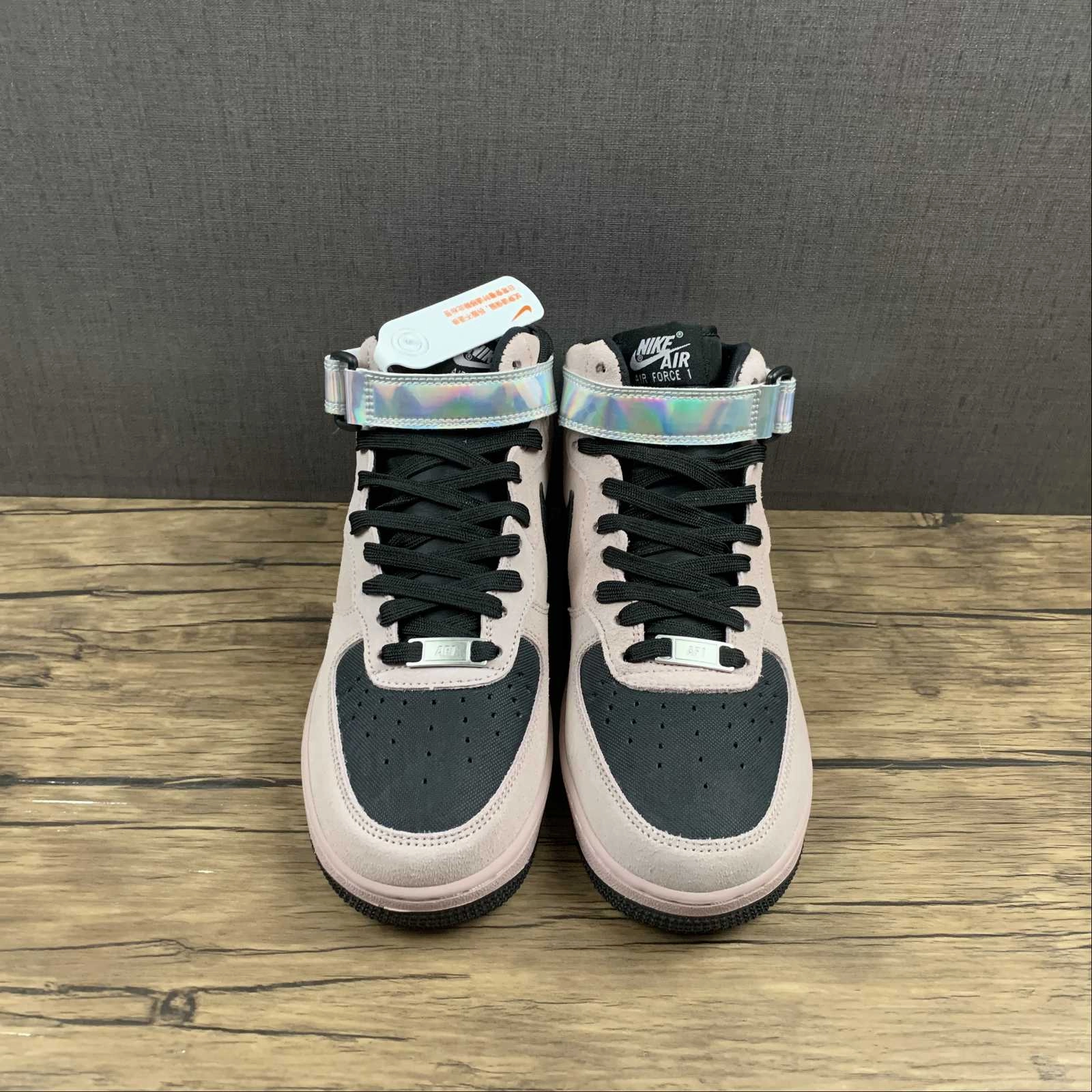 Air Force 1 07 Mid Laser Powder Black Pink WZ3066-061 Smooth Steps Stylish Appearance