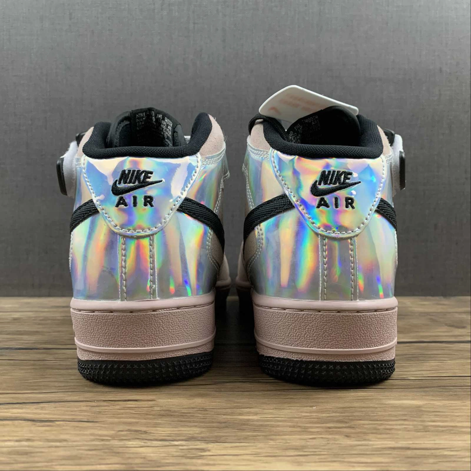 Comfort padding design Yellow Sun Air Force 1 07 Mid Laser Powder Black Pink WZ3066-061