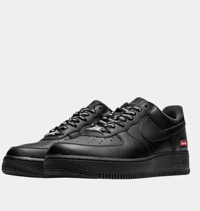 Nike Air Force 1 Low Supreme Box Logo Black Flexible Fit Flexible Midsole