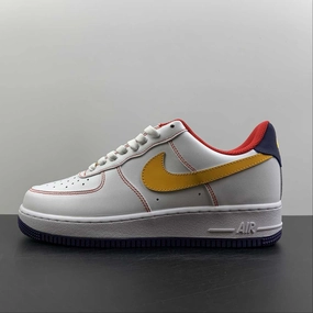 Comfortable Fashion Compact Air Force 1 Low Navy Blue White Orange AF1234-010