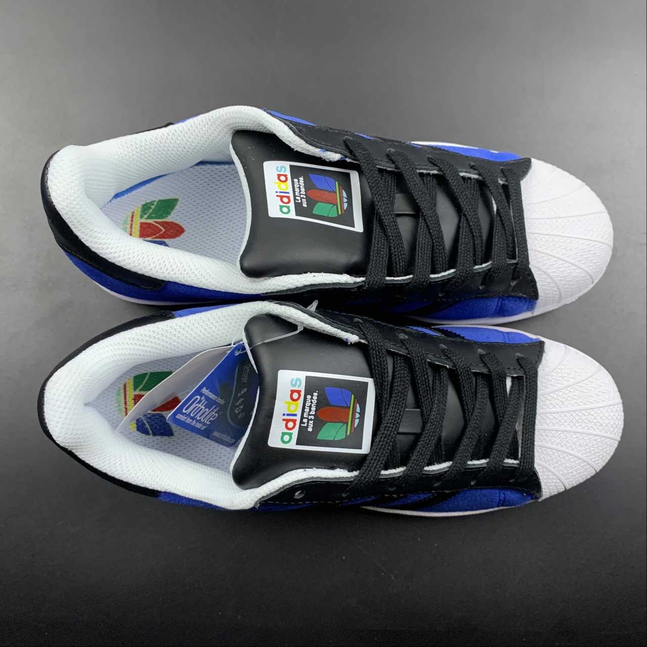 daytime running shoes Adidas Superstar Blue Core Black Cloud White FU9523