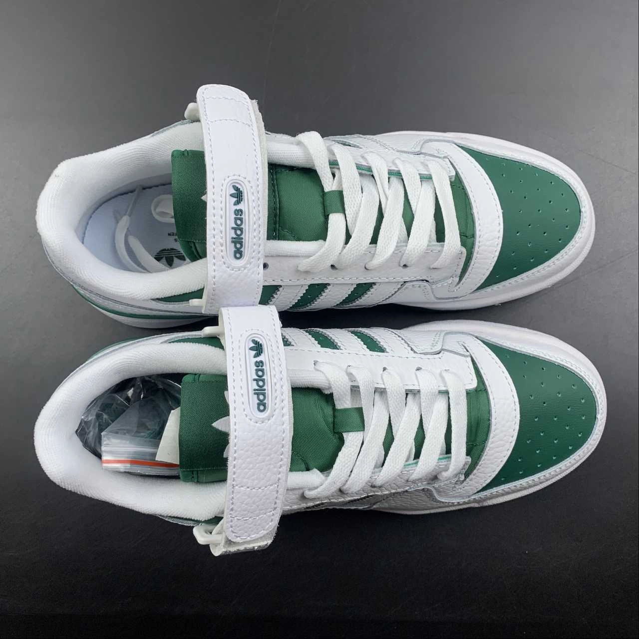 Adidas Forum Low White Green White TPU Reinforcement Easy Slip On