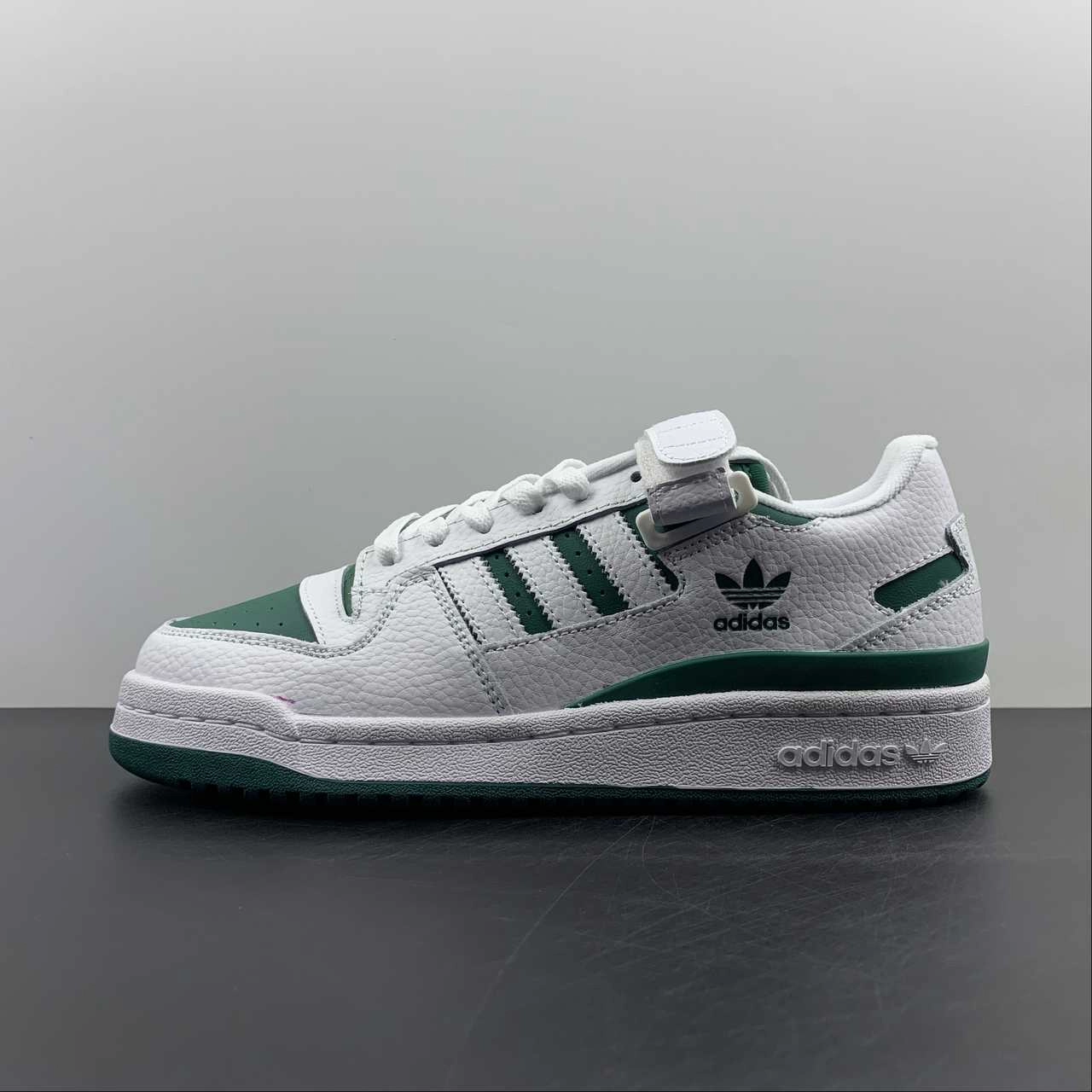 Adidas Forum Low White Green White Ultra Cushioned Sole