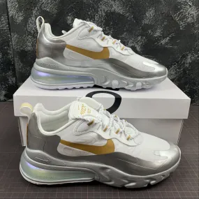 MidTop Air Max 270 React White White-Metallic Sliver CQ4597-110