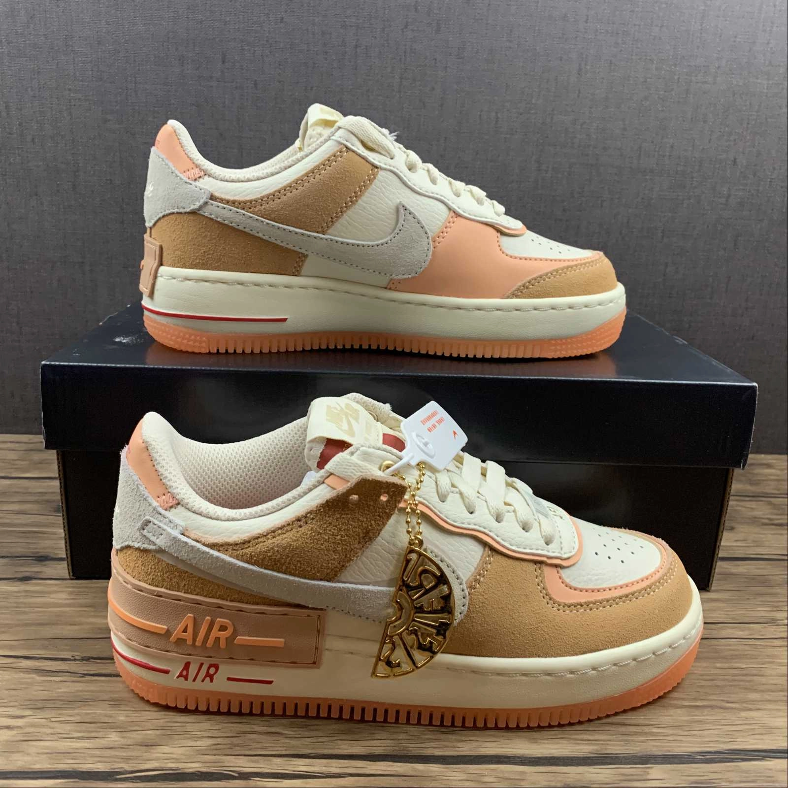 School Ready Air Force 1 Shadow Sisterhood Cashmere Orange Chalk Lobster DM8157 700