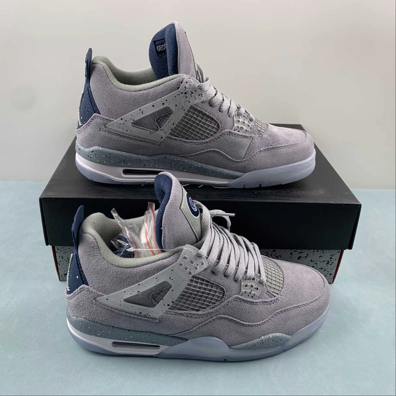 Stable Path Air Jordan 4 Retro Georgetown Hoyas PE Grey AJ4-1043505