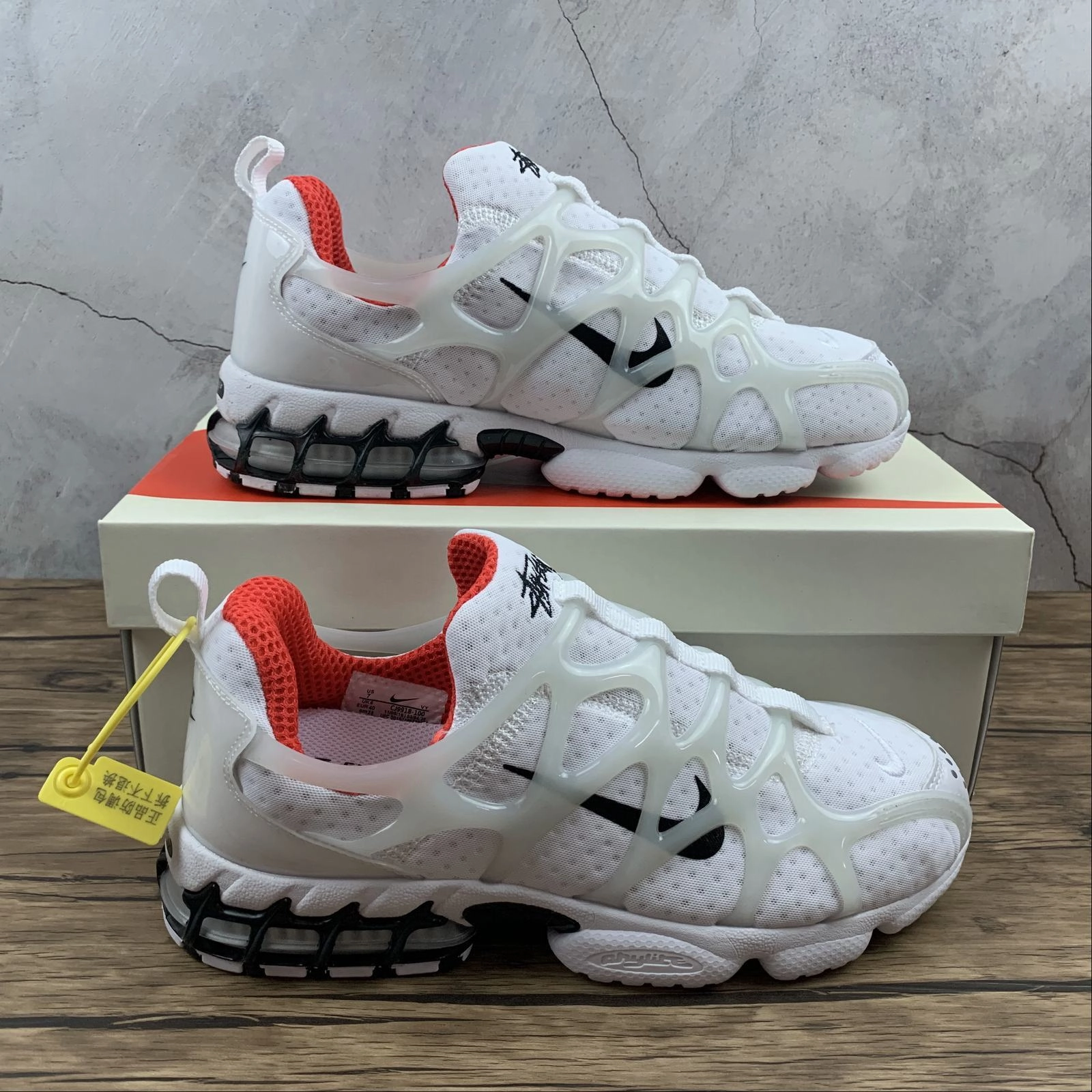 Air Zm Spiridon Cg 2 Stussy White Red CJ9918-100 Stylish Accessory Anti-slip