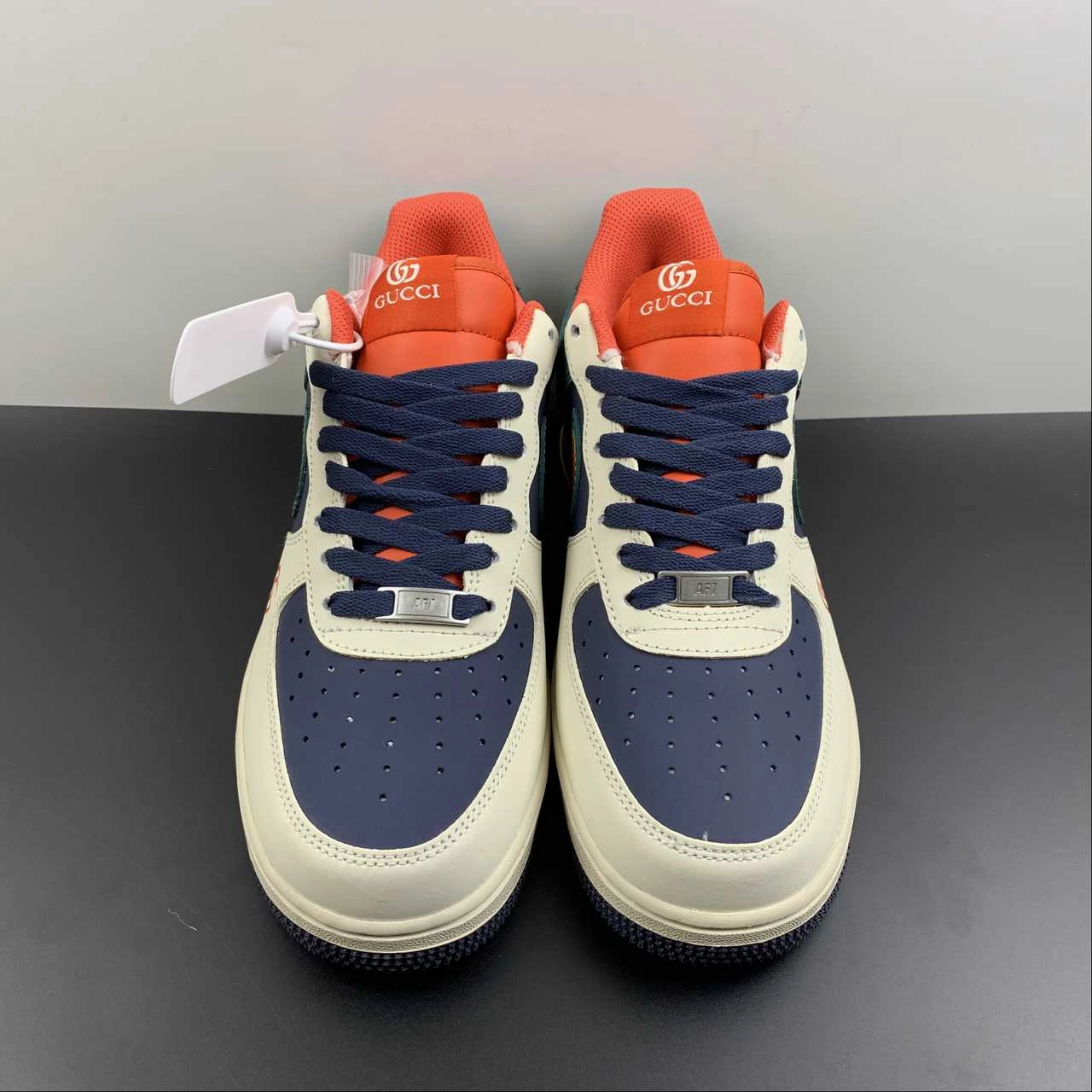 Cool Vibe Air Force 1 07 Low North Face Gucci Dark Blue Beige Black BS9055-306
