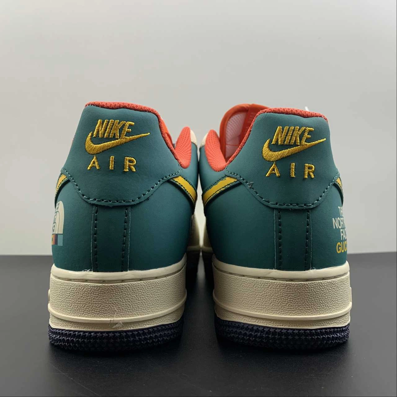 Breath Zone Air Force 1 07 Low North Face Gucci Dark Blue Beige Black BS9055-306