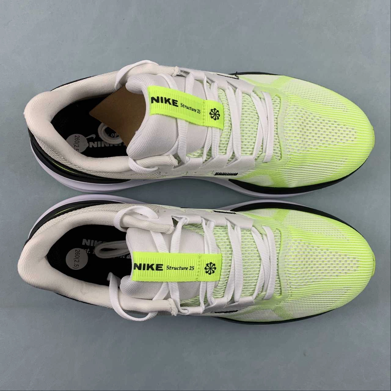 Air Zoom Structure 25 White Volt Phantom Black DJ7883-100 Weekend Jog