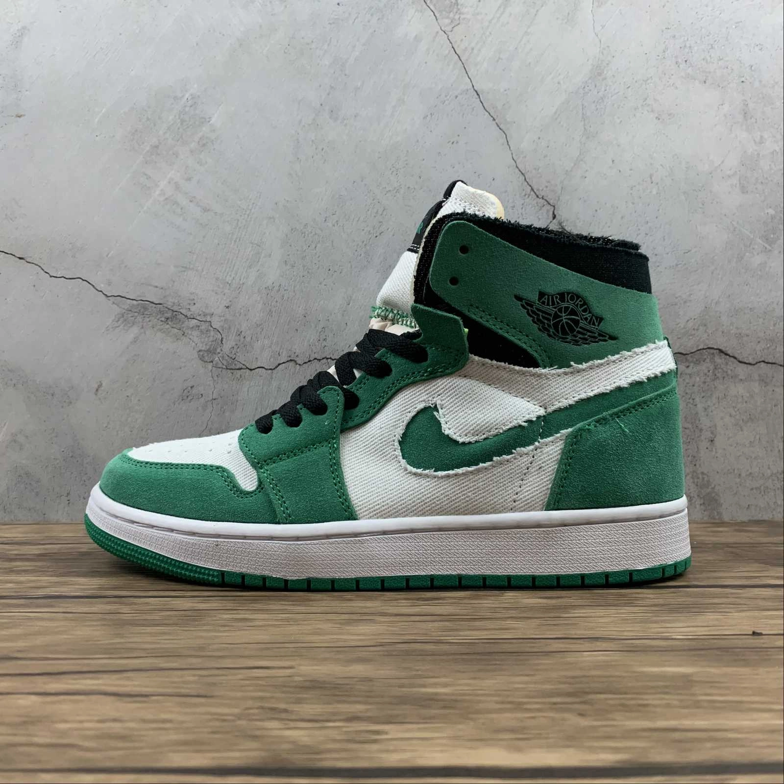 AntiFriction Shock Dissipating Midsole Air Jordan 1 High Zoom Comfort Stadium Green CT0979-300