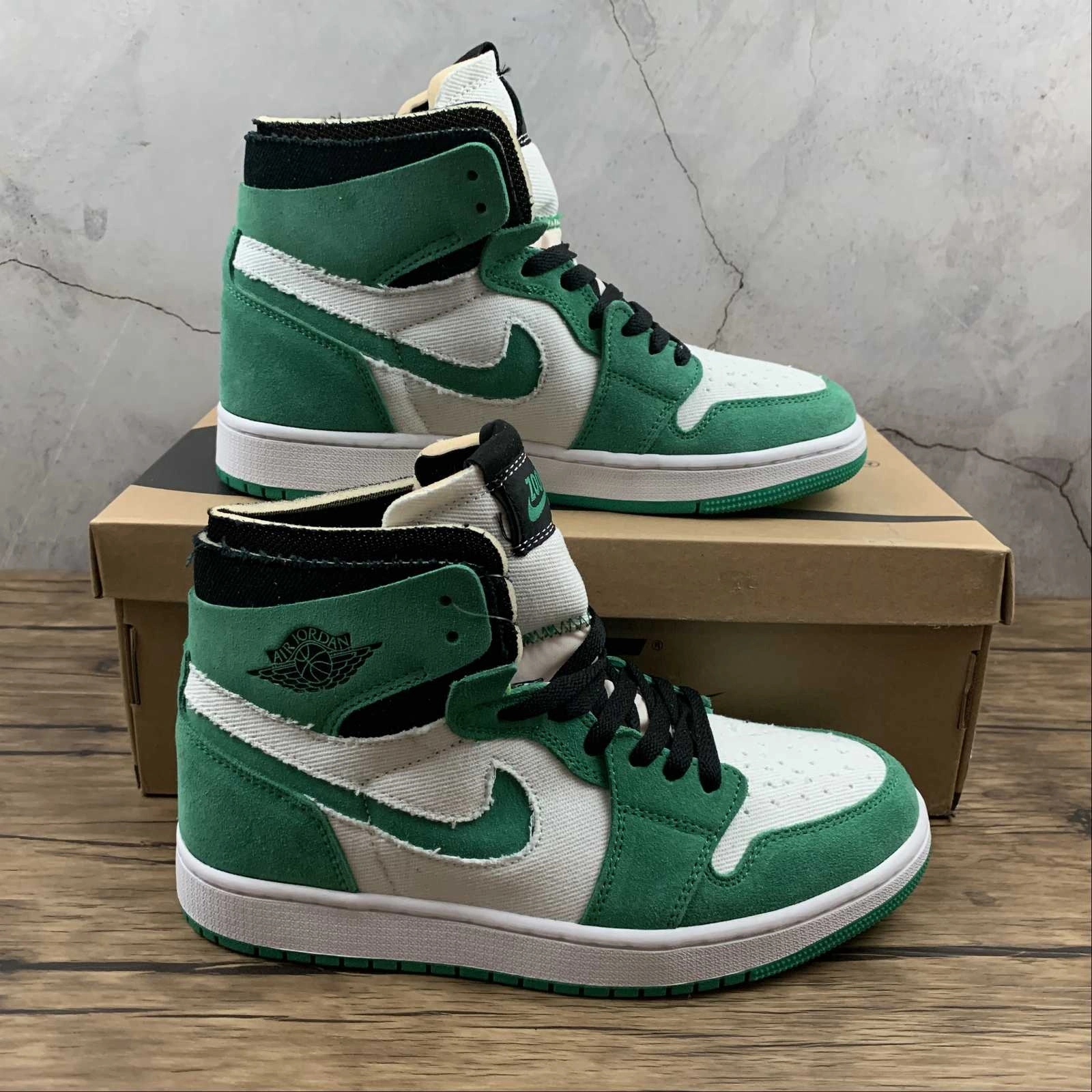 Stylish Appearance Air Jordan 1 High Zoom Comfort Stadium Green CT0979-300
