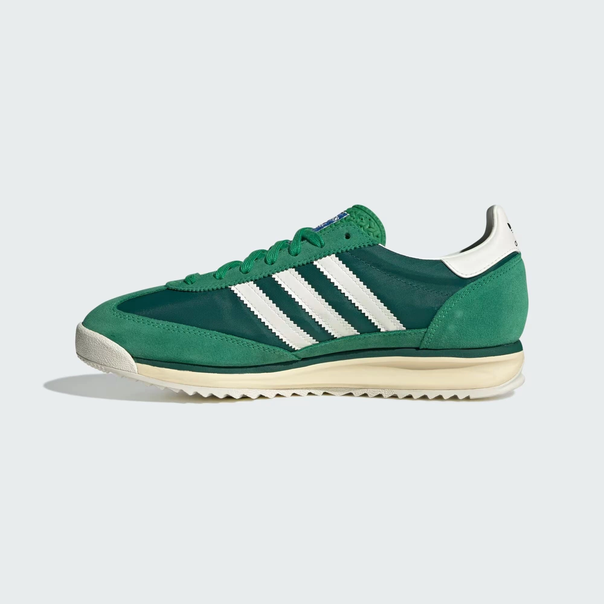 Adjustable Fitment running in flat tracks shoes Adidas SL 72 RS Green Core White Collegiate Green JH8643