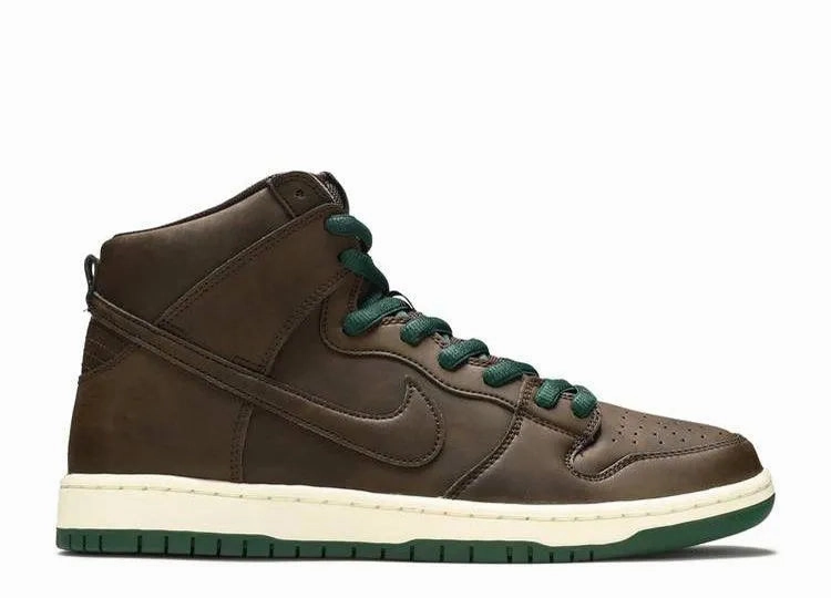 Nike SB Dunk High Baroque Brown Vegan Leather Comfortable Padding Soft Glide
