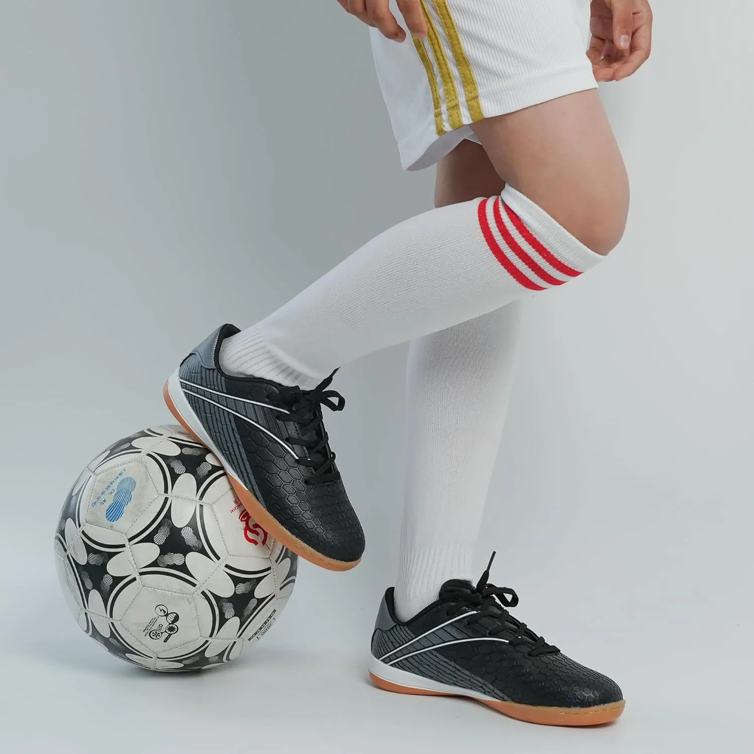 Hawkwell Kids Athletic Indoor Comfortable Soccer Shoes(Toddler/Little Kid/Big Kid)