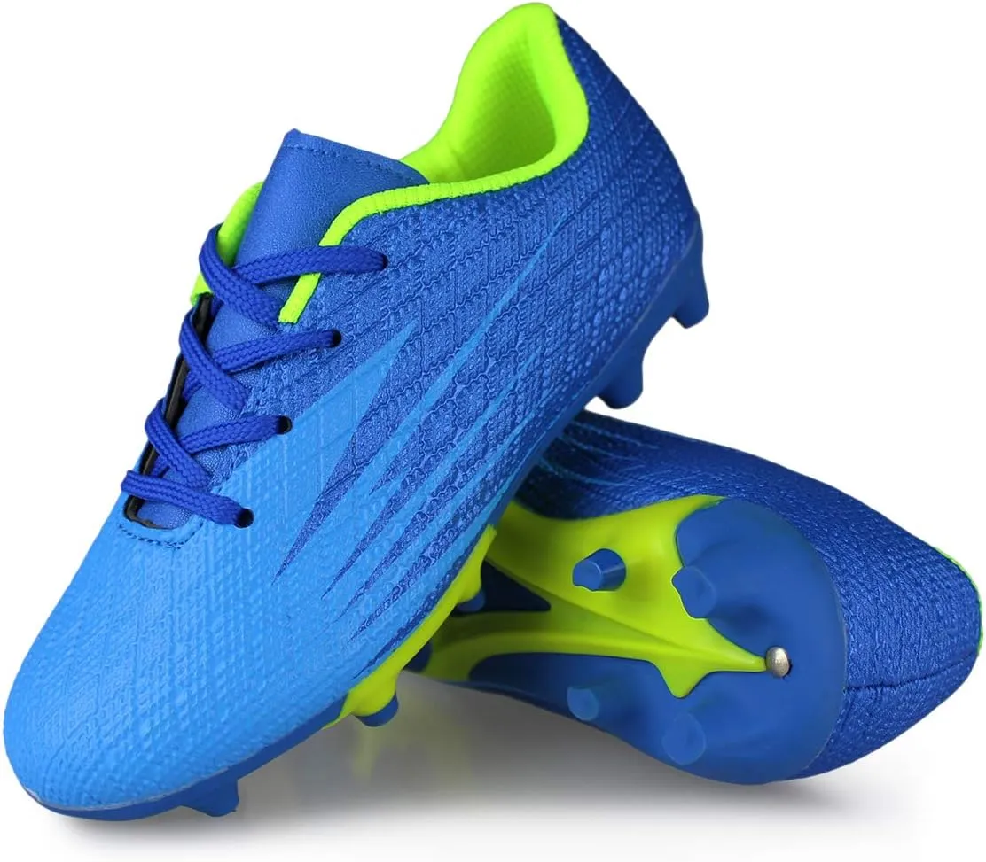 Hawkwell Kids Outdoor Firm Ground Turf Soccer Shoes(Toddler/Little Kid/Big Kid)
