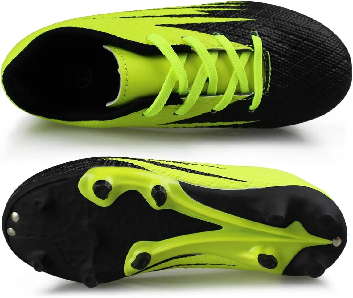Hawkwell Kids Outdoor Firm Ground Turf Soccer Shoes(Toddler/Little Kid/Big Kid)