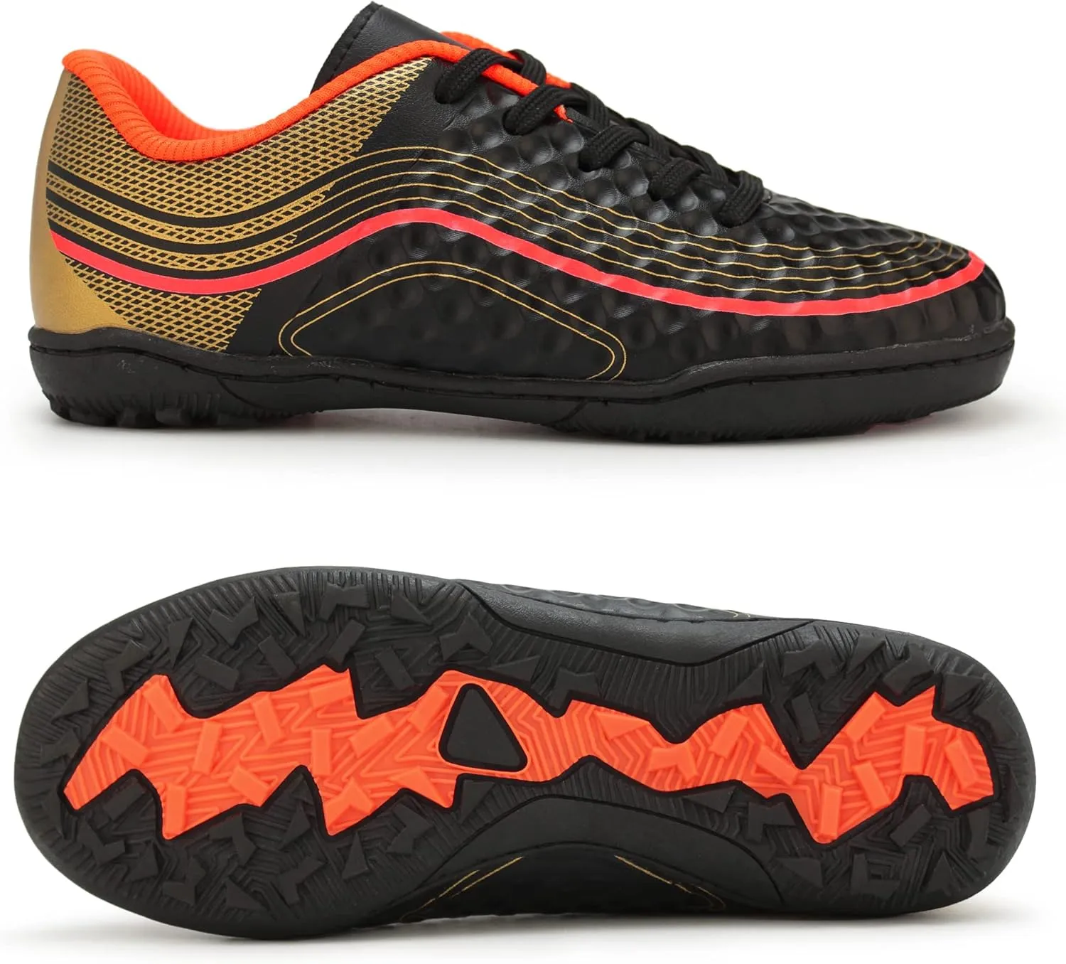 Hawkwell Kids Outdoor Firm Ground Turf Soccer Shoes(Toddler/Little Kid/Big Kid)