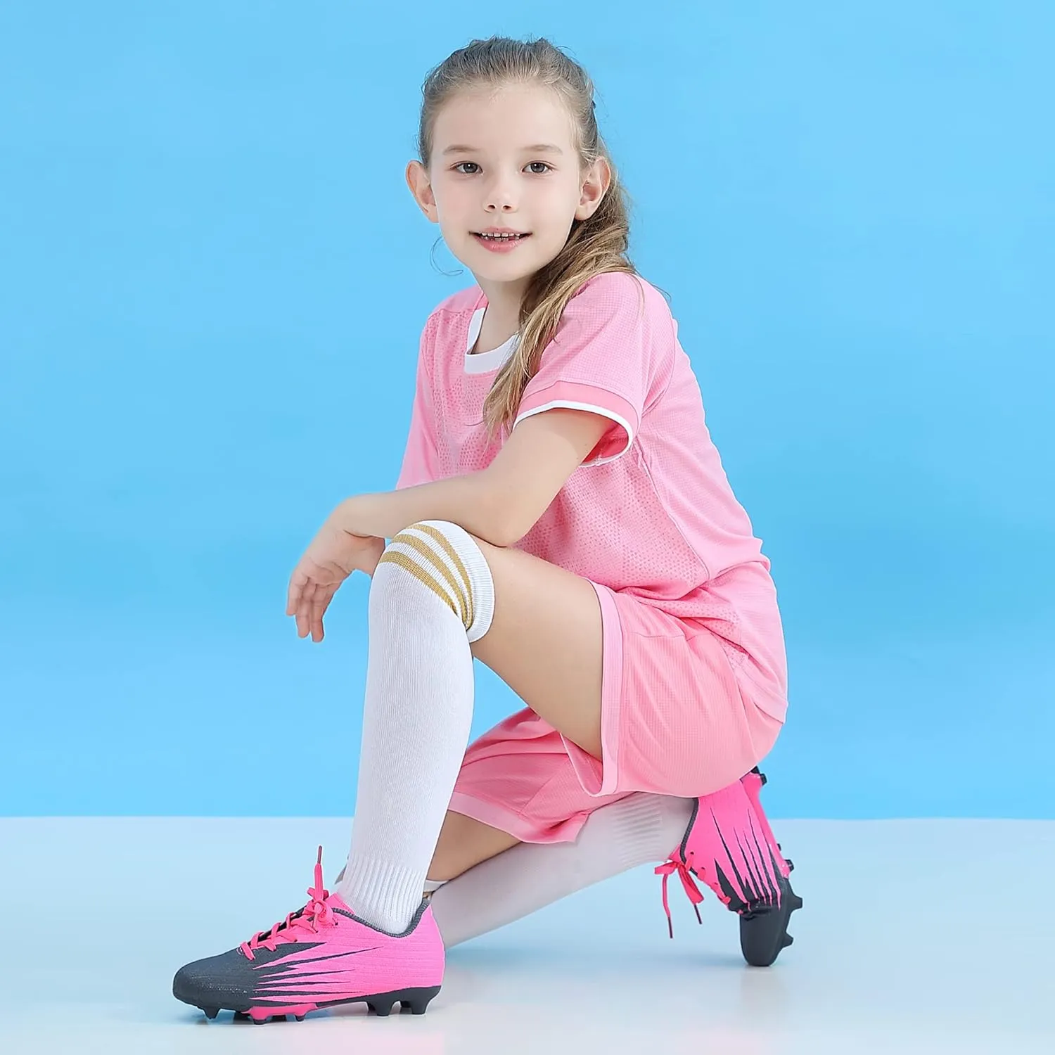 Hawkwell Kids Outdoor Firm Ground Turf Soccer Shoes(Toddler/Little Kid/Big Kid)