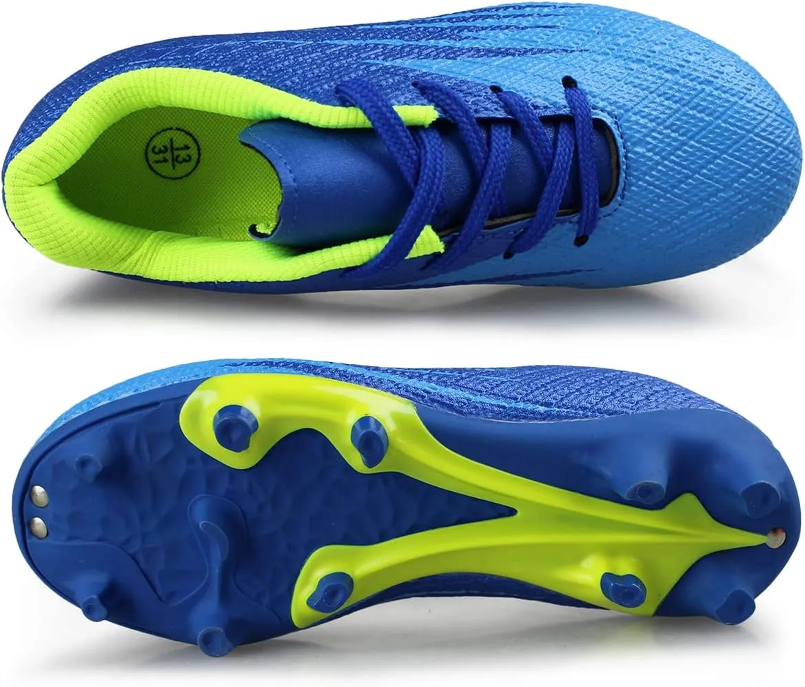 Hawkwell Kids Outdoor Firm Ground Turf Soccer Shoes(Toddler/Little Kid/Big Kid)