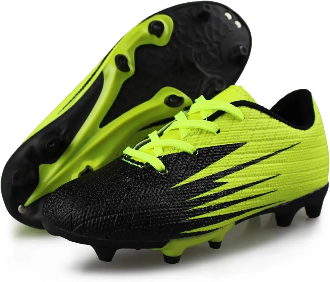 Hawkwell Kids Outdoor Firm Ground Turf Soccer Shoes(Toddler/Little Kid/Big Kid)