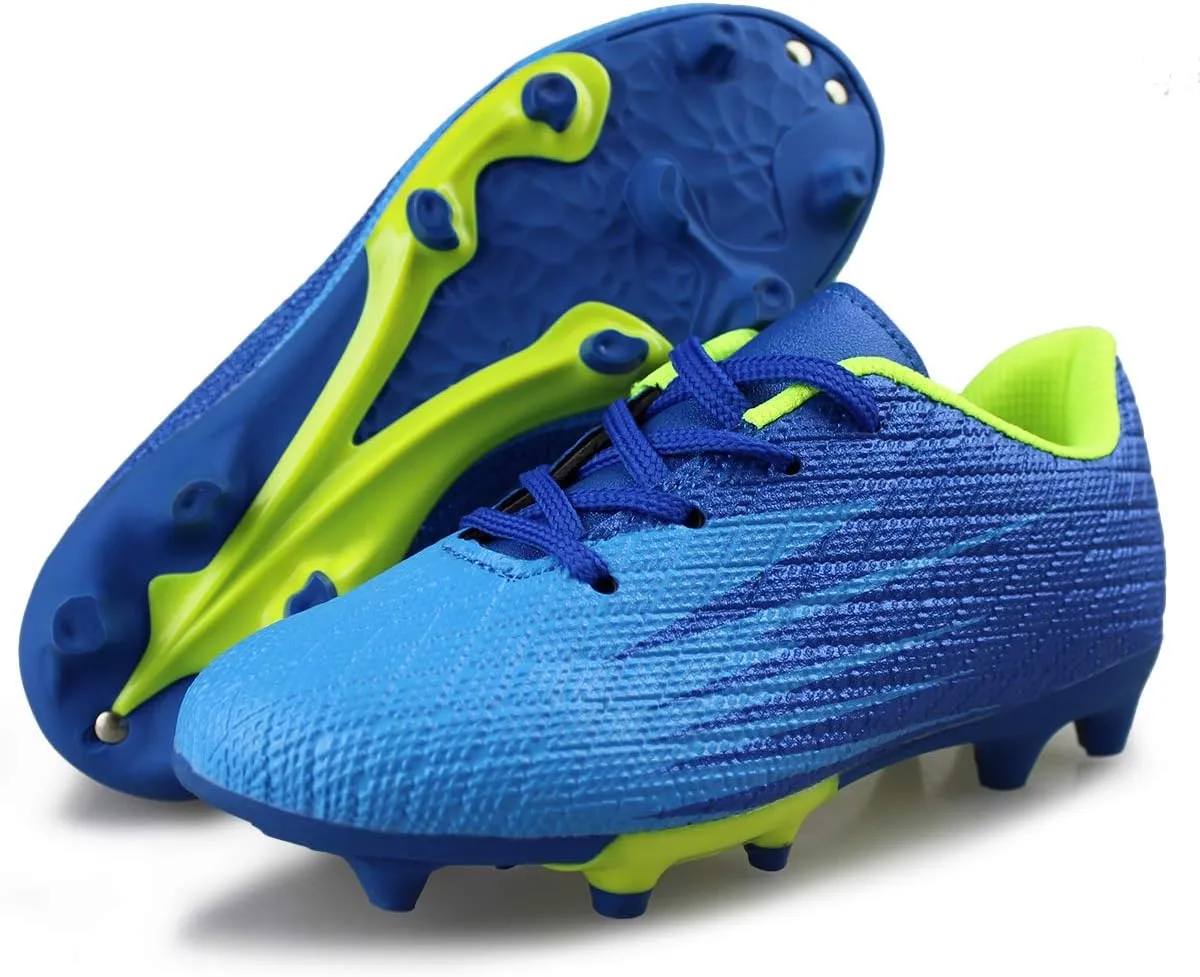 Hawkwell Kids Outdoor Firm Ground Turf Soccer Shoes(Toddler/Little Kid/Big Kid)