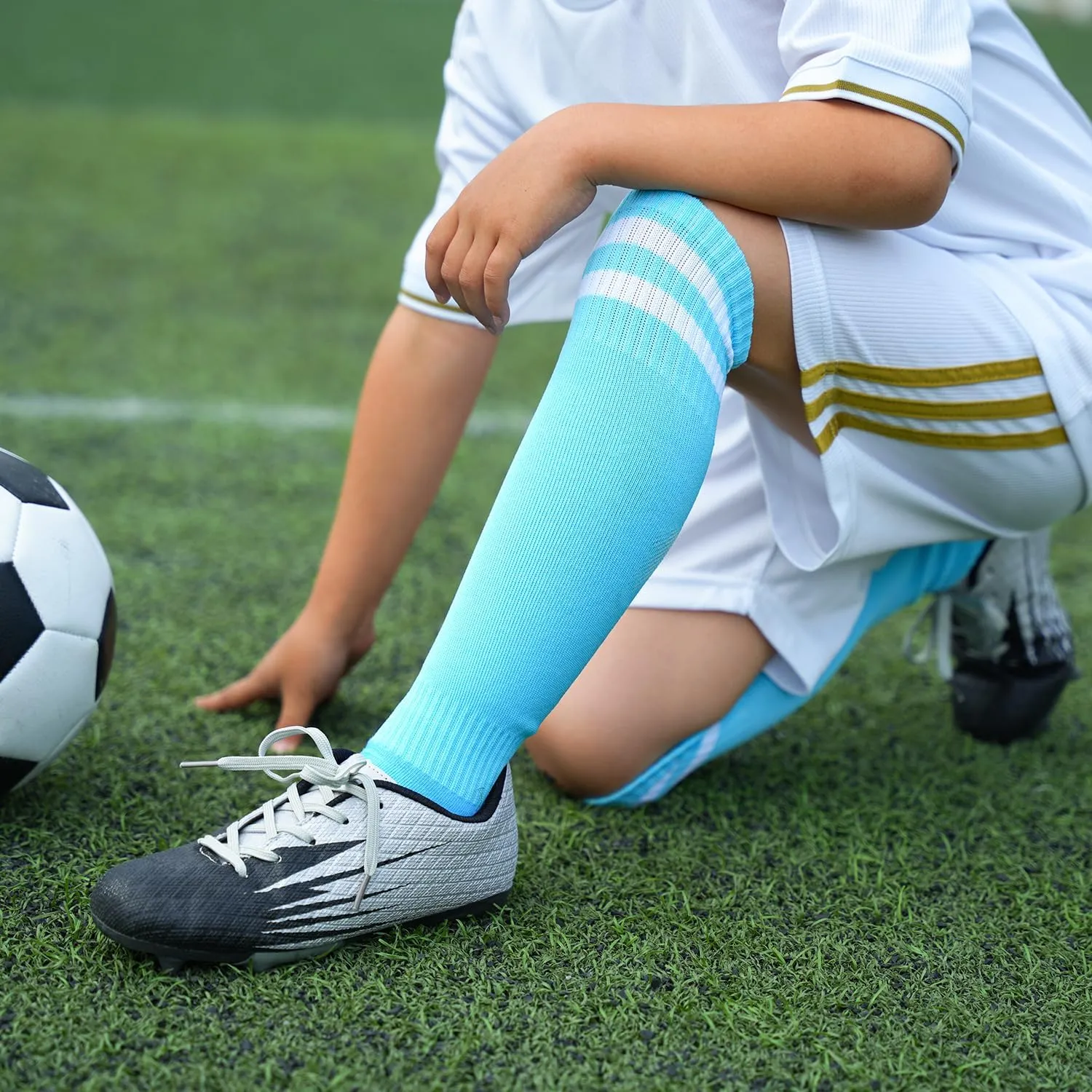 Hawkwell Kids Outdoor Firm Ground Turf Soccer Shoes(Toddler/Little Kid/Big Kid)