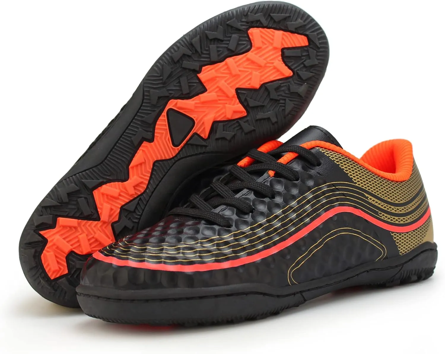 Hawkwell Kids Outdoor Firm Ground Turf Soccer Shoes(Toddler/Little Kid/Big Kid)